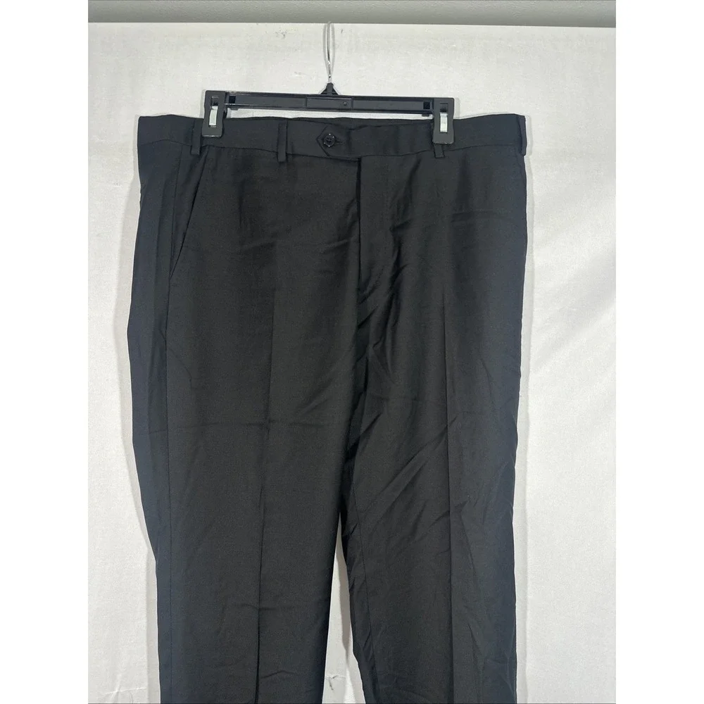 NEW $475 Emporio Armani [ 52 US ] Wool Trouser Pants‎ Black U1901